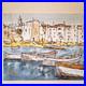 Bernard Dufour (1922-2016) HST de la série Port de St Tropez 45,7 x 38 70