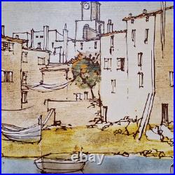Bernard Dufour (1922-2016) HST de la série Port de St Tropez 45,7 x 38 70