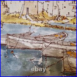 Bernard Dufour (1922-2016) HST de la série Port de St Tropez 45,7 x 38 70