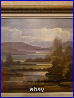 Bernard HOUZET, Huile Sur Toile Paysage Peintre Franc Comtois