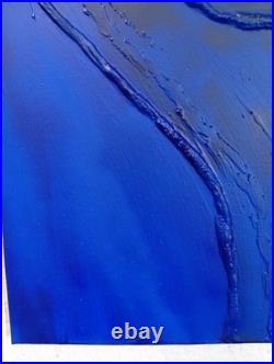 Bleu outremer Yves klein nu élégant femme peinture moderne fait main tableau