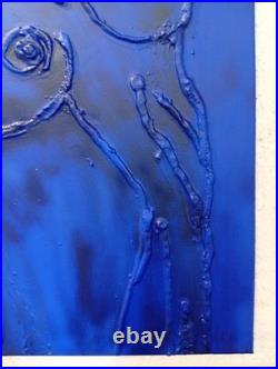Bleu outremer Yves klein nu élégant femme peinture moderne fait main tableau