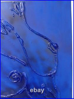 Bleu outremer Yves klein nu élégant femme peinture moderne fait main tableau