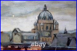 Boris BUCHET (1917-1999)- La ville aux deux dômes Huile sur Toile