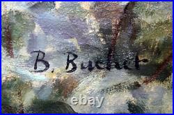 Boris BUCHET (1917-1999)- La ville aux deux dômes Huile sur Toile