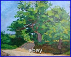 Boris Wladimir BUCHET1917-1999 Le grand arbre Huile sur toile Post-cubiste