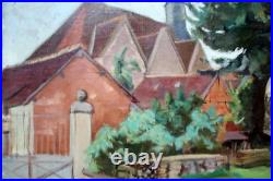 Boris Wladimir BUCHET(1917-1999) Le clocher du village- H. S. T. Post cubisme Boris Wladimir BUCHET(1917-1999) Le clocher du village- H. S. T. Post cubisme