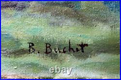 Boris Wladimir BUCHET(1917-1999) Le clocher du village- H. S. T. Post cubisme