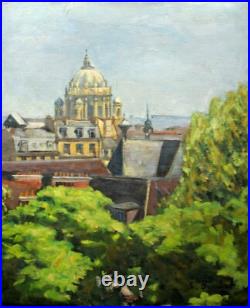 Boris Wladimir BUCHET (1917-1999)- Le dôme de Saint-Pierre Vatican H. S. Toile