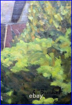 Boris Wladimir BUCHET (1917-1999)- Le dôme de Saint-Pierre Vatican H. S. Toile