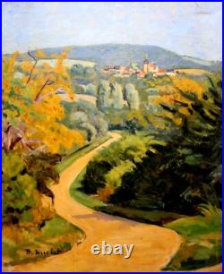 Boris Wladimir BUCHET (1917-1999)- Petit chemin vers le village- H. S. Toile