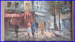 Burnett Caroline Huile sur toile originale Paris Montmartre signée 50cm x 40cm