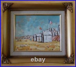 CABINES A VILLIERS SUR MER, signé Philippe EUGER 1967. ECOLE FRANCAISE