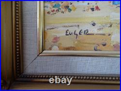 CABINES A VILLIERS SUR MER, signé Philippe EUGER 1967. ECOLE FRANCAISE