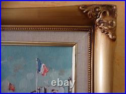 CABINES A VILLIERS SUR MER, signé Philippe EUGER 1967. ECOLE FRANCAISE