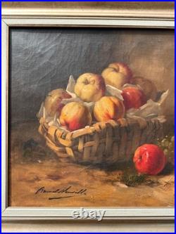 C. 1900+brunel De Neuville (1852-1941) Nature Morte Aux Pommes+ Dans Son Jus ++