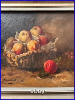 C. 1900+brunel De Neuville (1852-1941) Nature Morte Aux Pommes+ Dans Son Jus ++