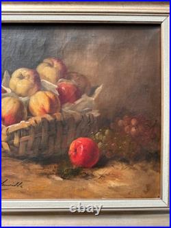 C. 1900+brunel De Neuville (1852-1941) Nature Morte Aux Pommes+ Dans Son Jus ++