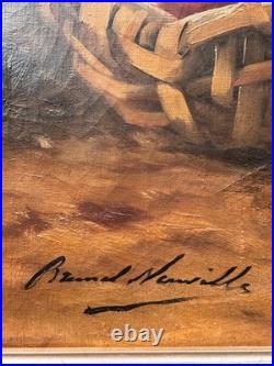 C. 1900+brunel De Neuville (1852-1941) Nature Morte Aux Pommes+ Dans Son Jus ++