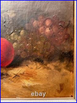 C. 1900+brunel De Neuville (1852-1941) Nature Morte Aux Pommes+ Dans Son Jus ++