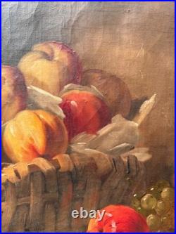 C. 1900+brunel De Neuville (1852-1941) Nature Morte Aux Pommes+ Dans Son Jus ++