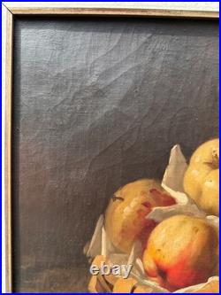 C. 1900+brunel De Neuville (1852-1941) Nature Morte Aux Pommes+ Dans Son Jus ++