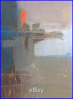 Catherine BELL, artiste contemporaine. Composition abstraite. HST. 65x54. Signé. 2007