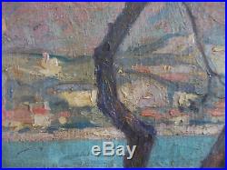 Charles WEISSER (1864-1940) Vue de Menton Grande HST impressionniste ca 1920