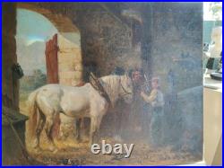 Chevaux de traits a l'ecurie Eugene Pechaubes