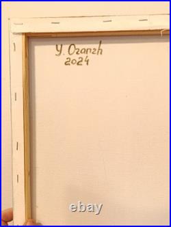 Citronnier. Cadre acrylique unique sur toile peinte à la main 60 x 40 cm