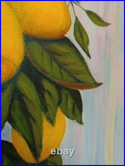 Citronnier. Cadre acrylique unique sur toile peinte à la main 60 x 40 cm