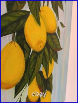 Citronnier. Cadre acrylique unique sur toile peinte à la main 60 x 40 cm