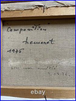 Claude Hemeret (1929). Marine Huile sur toile signée