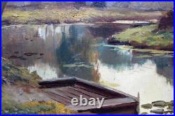 Cornelis ('Kees') TERLOUW (1890-1948) Paysage à la rivière Huile sur toile