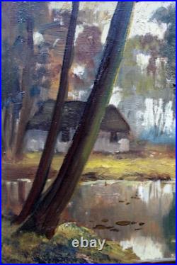 Cornelis ('Kees') TERLOUW (1890-1948) Paysage à la rivière Huile sur toile