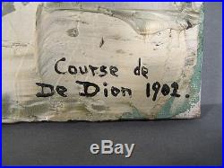 Course De Dion 1902 Huile Sur Toile Signée Jean Pierre Rousseau/rousseau Peintre