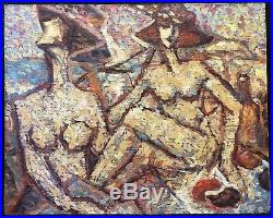 Cubiste Pointilliste déjeuner sur l'herbe femmes nues aux chapeaux Nu vers 1930