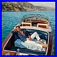 DELON SUR LE RIVA 40×40 cm Peinture Acrylique Originale