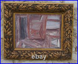 Dans l'atelier huile sur toile signee Claude Jouhanneau 1931/2011