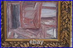 Dans l'atelier huile sur toile signee Claude Jouhanneau 1931/2011