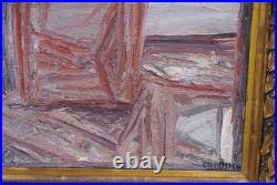 Dans l'atelier huile sur toile signee Claude Jouhanneau 1931/2011