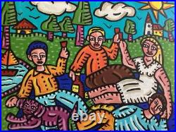 Déjeuner Sur L. Herbe N4-peinture Art Brut Sur Toile De 2026 Du Peintre Visto