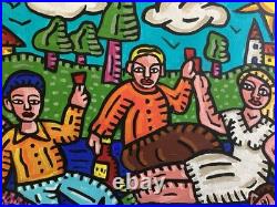 Déjeuner Sur L. Herbe N4-peinture Art Brut Sur Toile De 2026 Du Peintre Visto