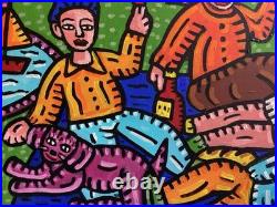 Déjeuner Sur L. Herbe N4-peinture Art Brut Sur Toile De 2026 Du Peintre Visto