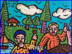 Déjeuner Sur L. Herbe N4-peinture Art Brut Sur Toile De 2026 Du Peintre Visto