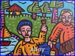 Déjeuner Sur L. Herbe N4-peinture Art Brut Sur Toile De 2026 Du Peintre Visto