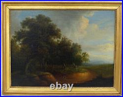 ECOLE de BARBIZON Forêt de Fontainebleau Huile sur Toile Peinture XIXème Siècle
