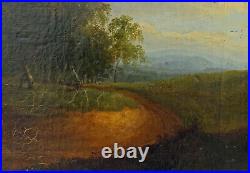 ECOLE de BARBIZON Forêt de Fontainebleau Huile sur Toile Peinture XIXème Siècle