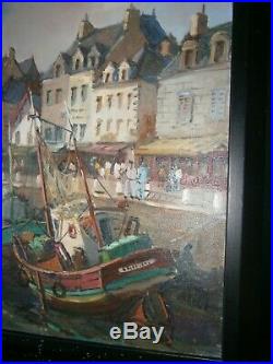 E Le Saout peinture sur toile port de pêche (Le Croisic)