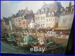 E Le Saout peinture sur toile port de pêche (Le Croisic)